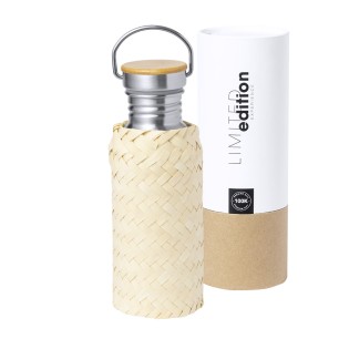 Ninvux - 600 ml. Étui Paille | Acier Inox/ Bambou