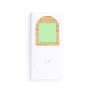 Ditte - Drahtlos 15W. 8000 mAh. 1 USB und 1 Typ C Ausgänge. Micro USB und Typ C Eingang | Bambus/ PLA Kompostierbar