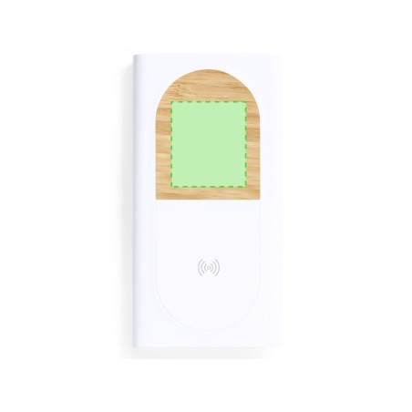 Ditte - Drahtlos 15W. 8000 mAh. 1 USB und 1 Typ C Ausgänge. Micro USB und Typ C Eingang | Bambus/ PLA Kompostierbar
