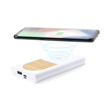 Ditte - Drahtlos 15W. 8000 mAh. 1 USB und 1 Typ C Ausgänge. Micro USB 