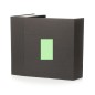 Halderan - Thermo Acier Inox/ Bambou, 640 ml. Bloc Similicuir/ Bambou, Couverture Rigide. 80 Feuilles. Stylo Aluminium/ Bambou