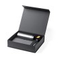 Halderan - Thermo Acier Inox/ Bambou, 640 ml. Bloc Similicuir/ Bambou, Couverture Rigide. 80 Feuilles. Stylo Aluminium/ Bambou