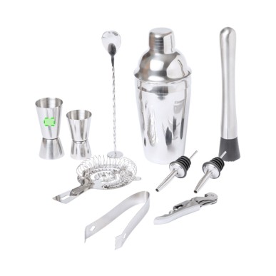 Bespin - Shaker 550 ml. 10 Accessoires | Acier Inox/ Bois