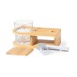 Devon - Verre 350 ml. 2 Glaçons Acier Inox Réutilisables. Pinces Acier Inox. Sous-Verre Bambou | Bambou