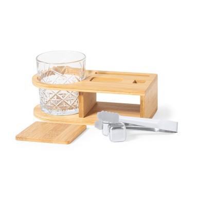 Devon - Verre 350 ml. 2 Glaçons Acier Inox Réutilisables. Pinces Acier