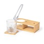 Devon - Verre 350 ml. 2 Glaçons Acier Inox Réutilisables. Pinces Acier Inox. Sous-Verre Bambou | Bambou
