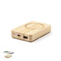 Dobson - Sans Fil 15W. Magnétique. 5000 mAh. Sortie USB. Sortie et Entrée Type C | Bambou/ Liège