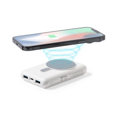 Maddy - Sans Fil 15W. Magnétique. 8000 mAh. Charge Solaire. 2 Sorties 