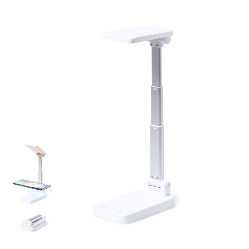 Cirgux - 28 Leds. Pliable. Hauteur Réglable. 3 Modes de Lumière. Lumière à Intensité Réglable. Chargeur Sans Fil 10W. Power Bank
