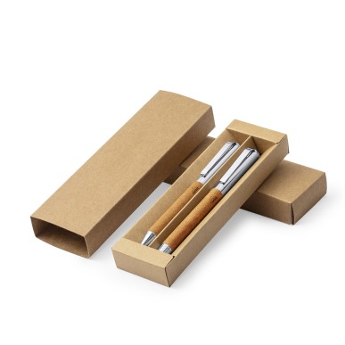 Vincen - Stylo et Roller. Recharge Jumbo | Cuir Recyclé/ Métal
