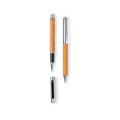 Vincen - Stylo et Roller. Recharge Jumbo | Cuir Recyclé/ Métal