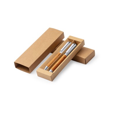 Vincen - Stylo et Roller. Recharge Jumbo | Cuir Recyclé/ Métal