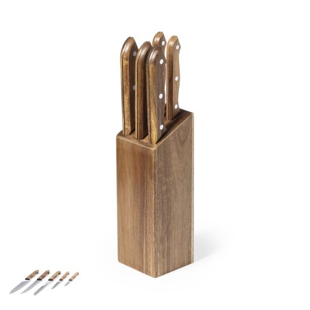 Wheeler - 5 Pièces | Acier Inox/ Bois