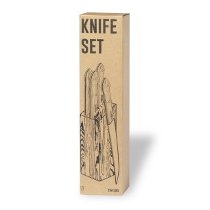 Wheeler - 5 Pièces | Acier Inox/ Bois
