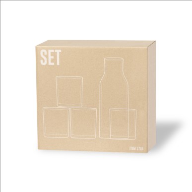 Malister - 4 Verres 320 ml. Carafe 1,35 L | Verre
