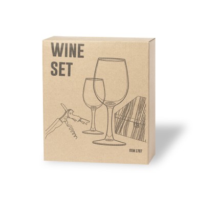Neider - 2 Verres à Vin 350 ml. Tire-Bouchon Ouvre Bouteille Acier Ino