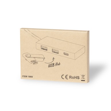 Hasgar - 1 Typ C Hub. 2 Hubs USB 2.0 | Reclycling Pappe