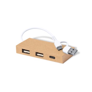 Hasgar - 1 Typ C Hub. 2 Hubs USB 2.0 | Reclycling Pappe