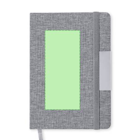 Wendam - Notizblock Hardcover-Abdeckung. 100 Blätter. Kugelschreiber Inklusive | Polyester 300D RPET/ Metall