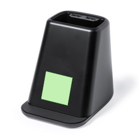 Eddar - Lumières Led. Chargeur Sans Fil 15W. 2 Sorties USB