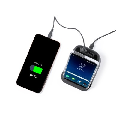 Eddar - Lumières Led. Chargeur Sans Fil 15W. 2 Sorties USB