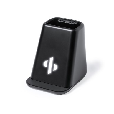 Eddar - Lumières Led. Chargeur Sans Fil 15W. 2 Sorties USB