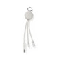 Dumof - Anschluss Micro USB, Typ C und Lightning 5V DC 2.4A | Weizenstroh/ ABS