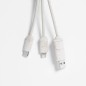 Dumof - Anschluss Micro USB, Typ C und Lightning 5V DC 2.4A | Weizenstroh/ ABS