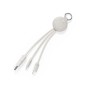 Dumof - Anschluss Micro USB, Typ C und Lightning 5V DC 2.4A | Weizenstroh/ ABS