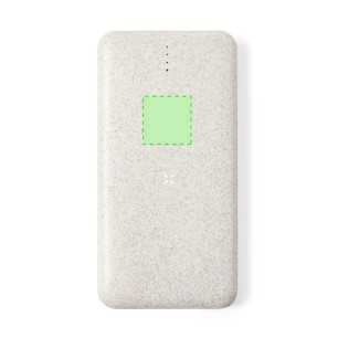 Yendik - Drahtlos 10W. 8000 mAh. 2 USB Ausgänge. Typ C Ausgänge und Eingang | Weizenstroh/ ABS