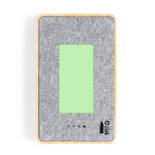 Bralty - 5000 mAh. 2 USB Ausgänge. Typ C Ausgänge und Eingang | Polyester RPET/ Bambus