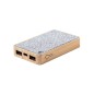 Bralty - 5000 mAh. 2 USB Ausgänge. Typ C Ausgänge und Eingang | Polyester RPET/ Bambus