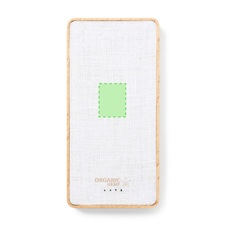 Meskat - 8000 mAh. 2 USB Ausgänge. Typ C Ausgänge und Eingang | Organische Hanf/ Holz