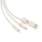 Nuskir - Anschluss Micro USB, Typ C und Lightning 5V DC 2.4A | Weizenstroh/ ABS/ Holz/ Organische Hanf