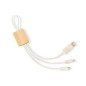 Nuskir - Anschluss Micro USB, Typ C und Lightning 5V DC 2.4A | Weizenstroh/ ABS/ Holz/ Organische Hanf