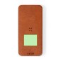 Yerry RCS - Sans Fil 10W. 8000 mAh. 1 Sortie USB et 1 Type C. Entrée Micro USB et Type C | Cuir Recyclé/ ABS Recyclé