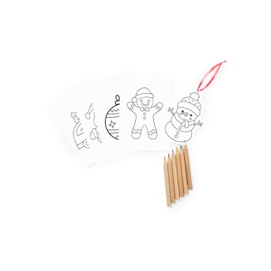 Hilvira - 6 Stifte und 6 Ornament Inklusive | Reclycling Pappe