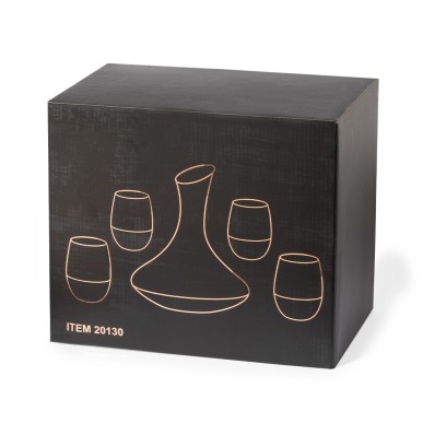 Prescot - 4 Verres 500 ml. Décanteur 1,8 L | Verre