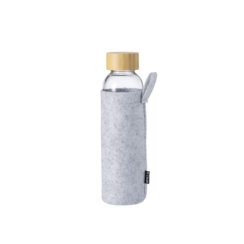 Blorek - 500 ml. Étui Feutrine RPET | Verre/ Bambou Blorek - 500 ml. Étui Feutrine RPET | Verre/ Bambou