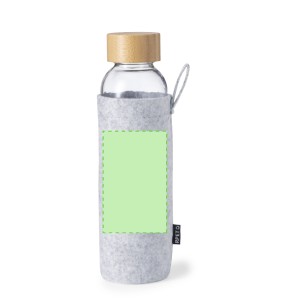 Blorek - 500 ml. Étui Feutrine RPET | Verre/ Bambou