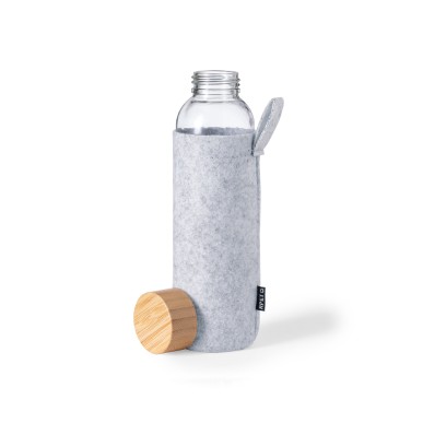 Blorek - 500 ml. Étui Feutrine RPET | Verre/ Bambou