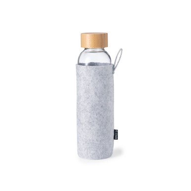 Blorek - 500 ml. Étui Feutrine RPET | Verre/ Bambou