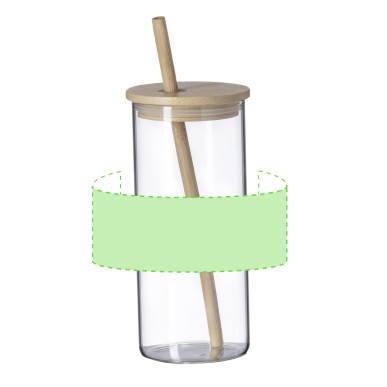 Zilber - 450 ml. Étui Feutrine RPET | Verre Borosilicate/ Bambou