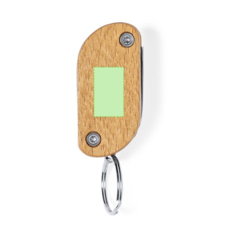 Polty - 1 Led. 9 Funktionen. Knopfzellen Inklusive | Holz/ Rostfreier Stahl