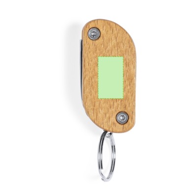 Polty - 1 Led. 9 Funktionen. Knopfzellen Inklusive | Holz/ Rostfreier 
