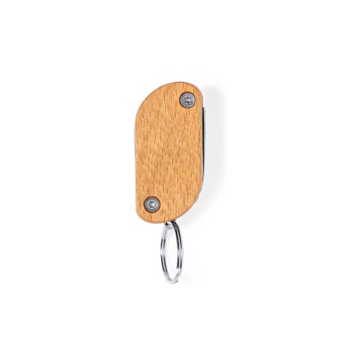 Polty - 1 Led. 9 Funktionen. Knopfzellen Inklusive | Holz/ Rostfreier 