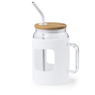 Jacin - 1,6 L. Silikon Etui | Glas/ Bambus