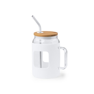 Jacin - 1,6 L. Silikon Etui | Glas/ Bambus