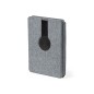Morrison - Drahtlos Ladegerät 10W. Power Bank 5000 mAh. 65 Blätter Notizblock. Typ C Ausgänge und Eingang | Polyester 300D RPET