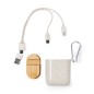 Brayce - Anschluss Micro USB, Typ C und Lightning 5V DC 2.4A | Weizenstroh/ ABS/ Bambus